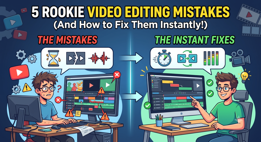 5 Rookie Video Editing Mistakes (And How to Fix Them Instantly)
