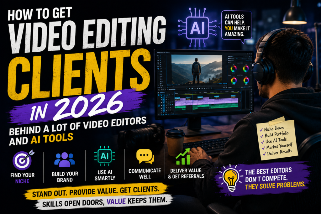 How to Get Video Editing Clients in 2026 (Even with Thousands of Editors and AI Tools)